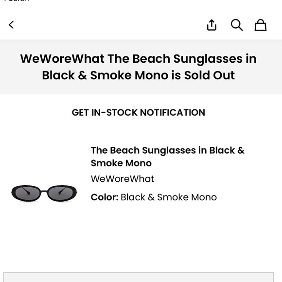 WeWoreWhat The Beach Sunglasses in Black & Smoke Mono - Picture 3 of 9
